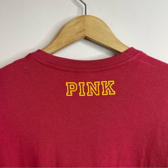 Pink Victorias Secret University of Minnesota Lace Up Oversized Sweatshirt Top S - Picture 8 of 11